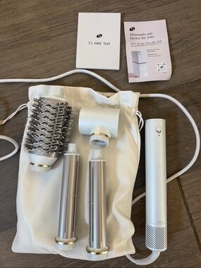 T3 Aire 360 Multi-Attachment Styler in White and Silver